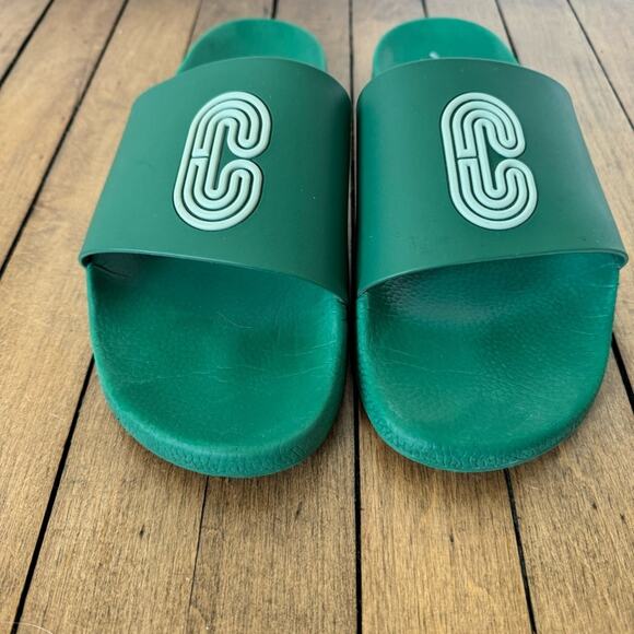 Coach Patch Logo Slide Green Poolslide Sandal Men’s 13 - Picture 3 of 7